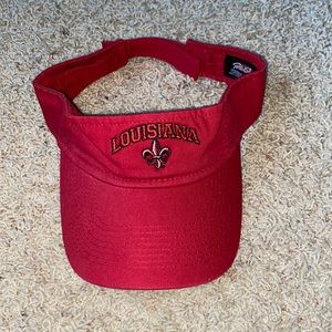 Red Louisiana visor